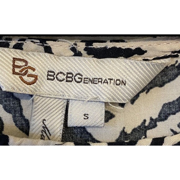 BCBG MAXAZRIA Women Peplum Top Blouse Tank Small Sleeveless Black‎ Rayon - Picture 4 of 9